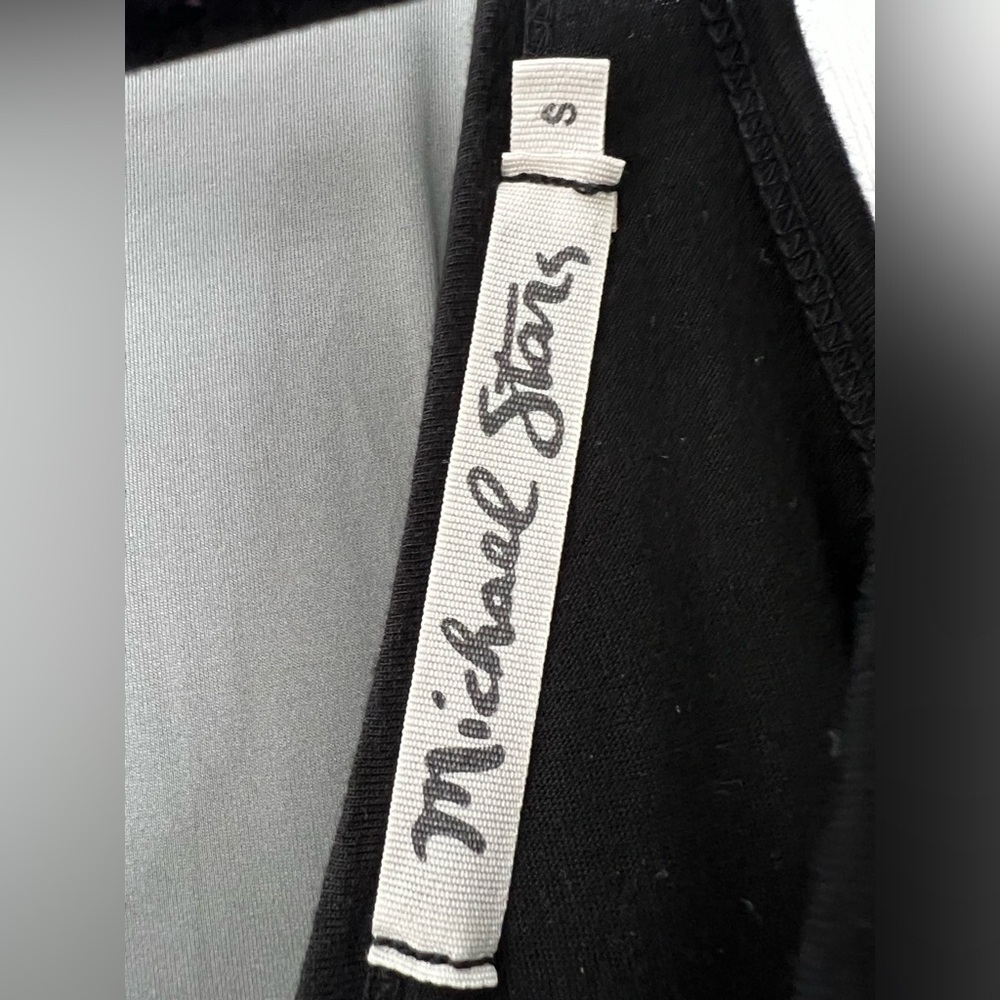 Michael Stars V-neck Black Cotton Blend Jumpsuit Sz S - Picture 4 of 7